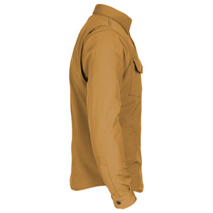 Protective SoftShell Winter Jacket for Men - Mustard Matte with Pads