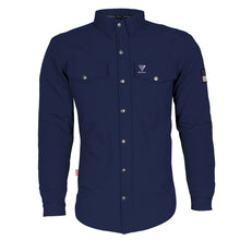 Protective SoftShell Winter Jacket for Men - Navy Blue Matte with Pads