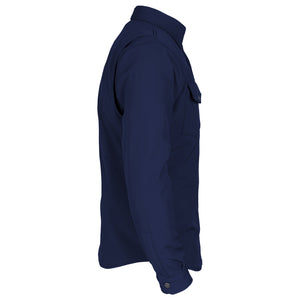 Protective SoftShell Winter Jacket for Men - Navy Blue Matte with Pads