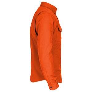 Protective SoftShell Winter Jacket for Men - Orange Matte with Pads