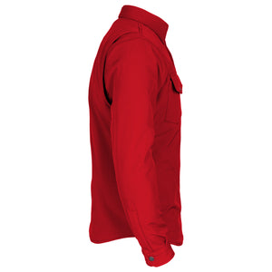 Protective SoftShell Winter Jacket for Men - Red Matte with Pads