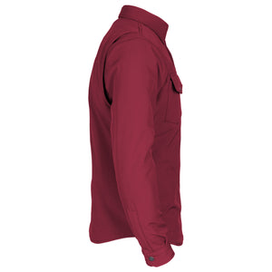 Protective SoftShell Winter Jacket for Men - Red Maroon Matte with Pads
