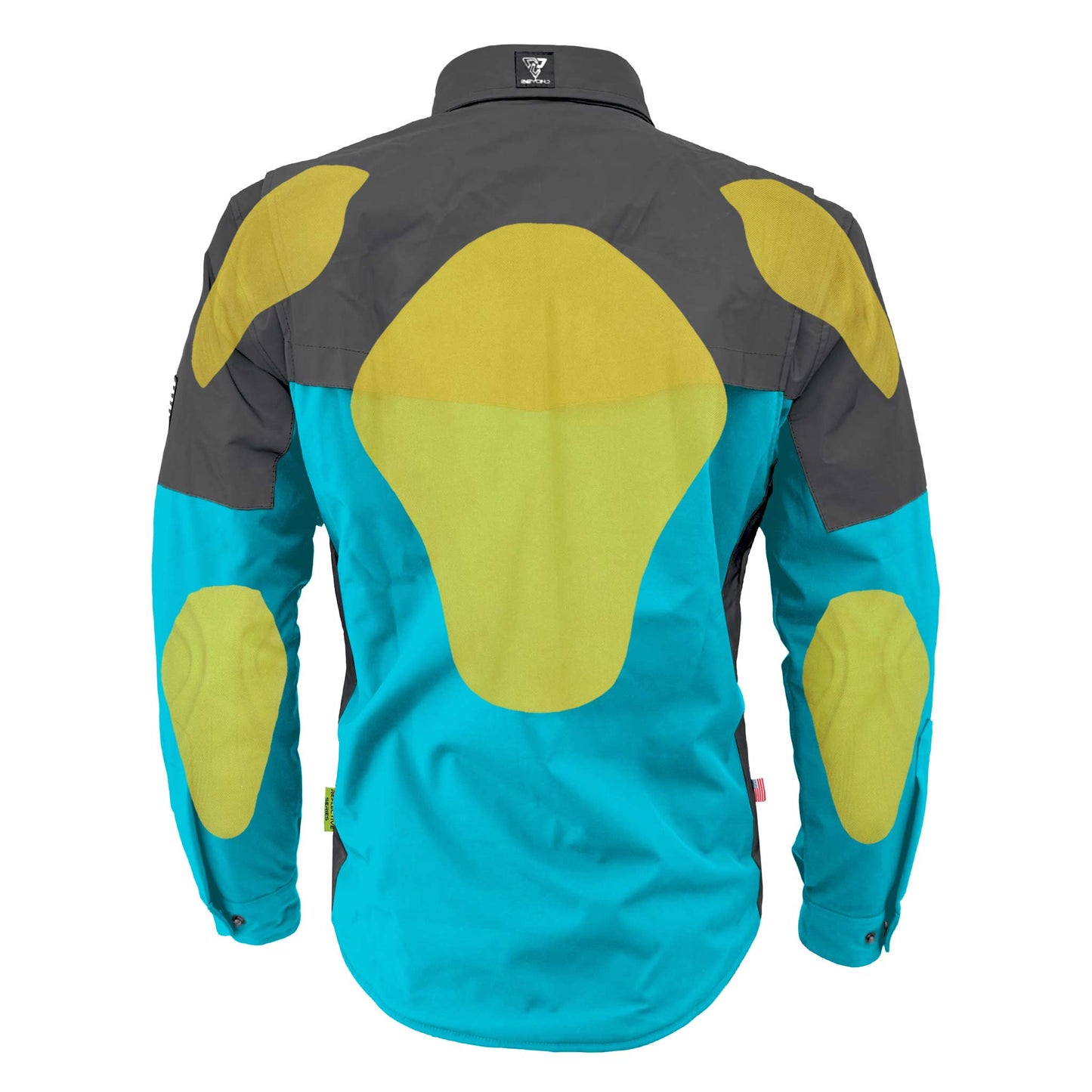 SoftShell Reflective Arctic Blue Nebula Winter Jacket for Men - with Pads