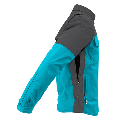 SoftShell Reflective Arctic Blue Nebula Winter Jacket for Men - with Pads