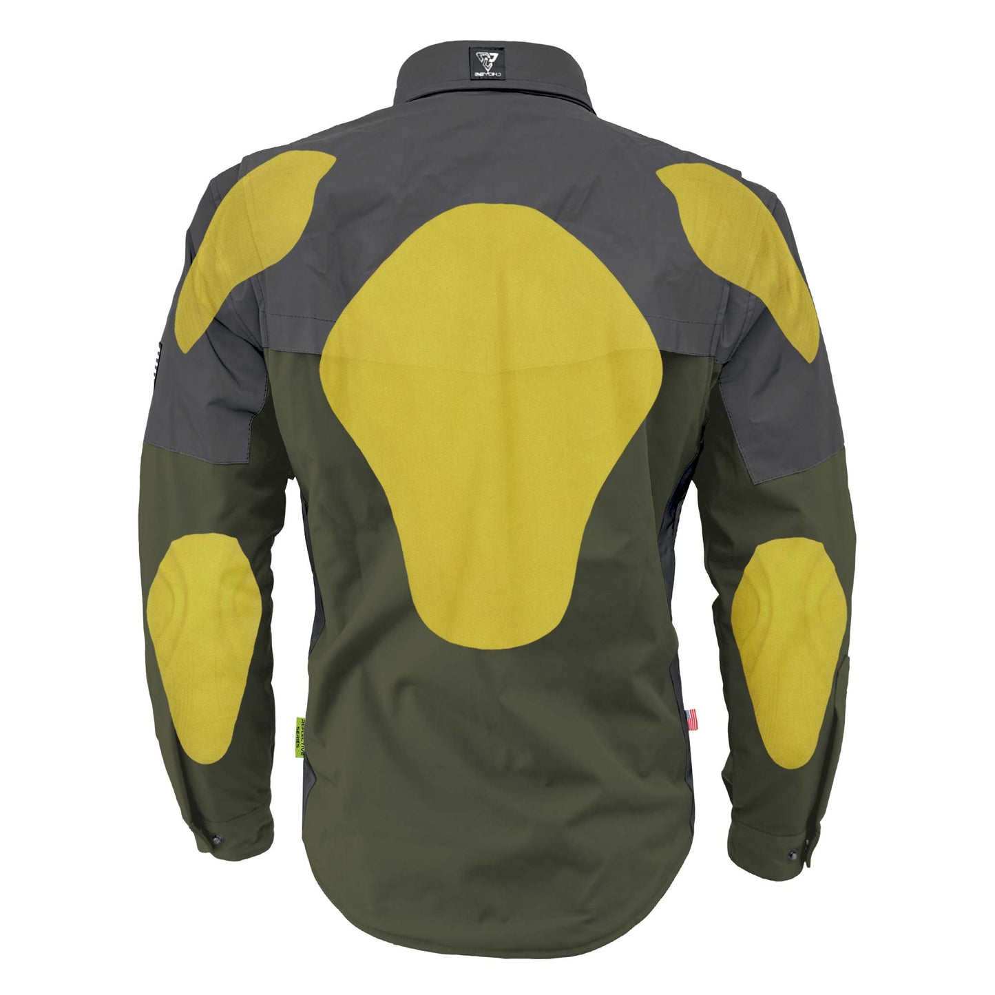 SoftShell Reflective Army Green Nebula Winter Jacket for Men - with Pads