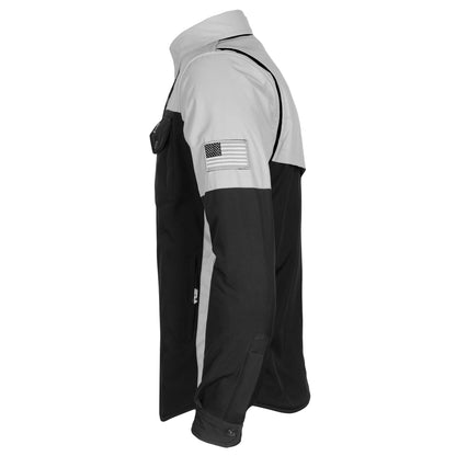 SoftShell-Reflective-Winter-Jacket-for-Men-Black-Silver-Left