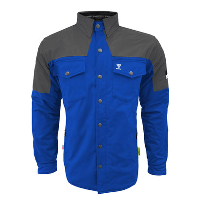 SoftShell Reflective Blue Nebula Winter Jacket for Men - with Pads