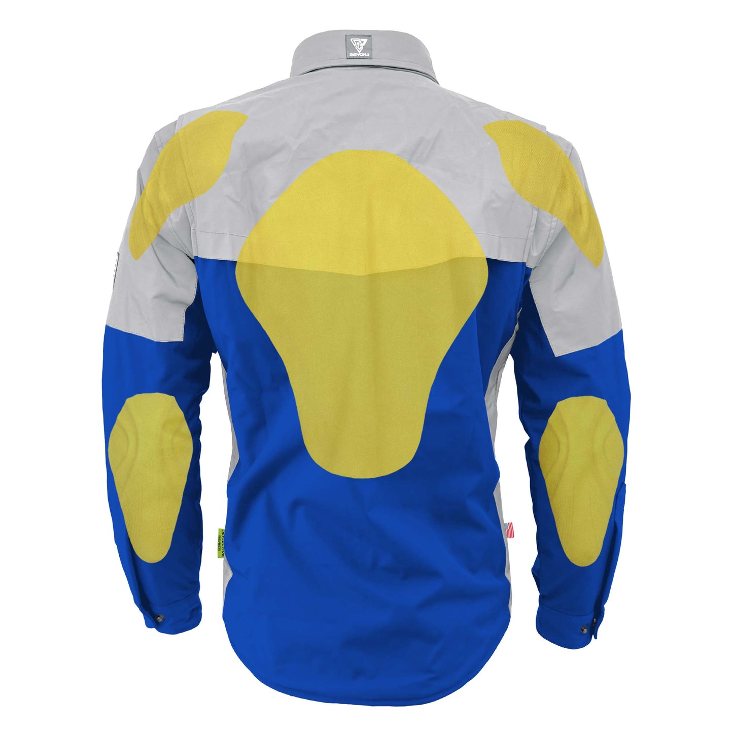 SoftShell Reflective Blue Eclipse Winter Jacket for Men - with Pads