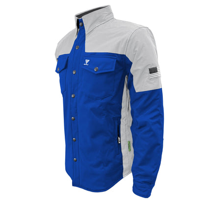 SoftShell Reflective Blue Eclipse Winter Jacket for Men - with Pads