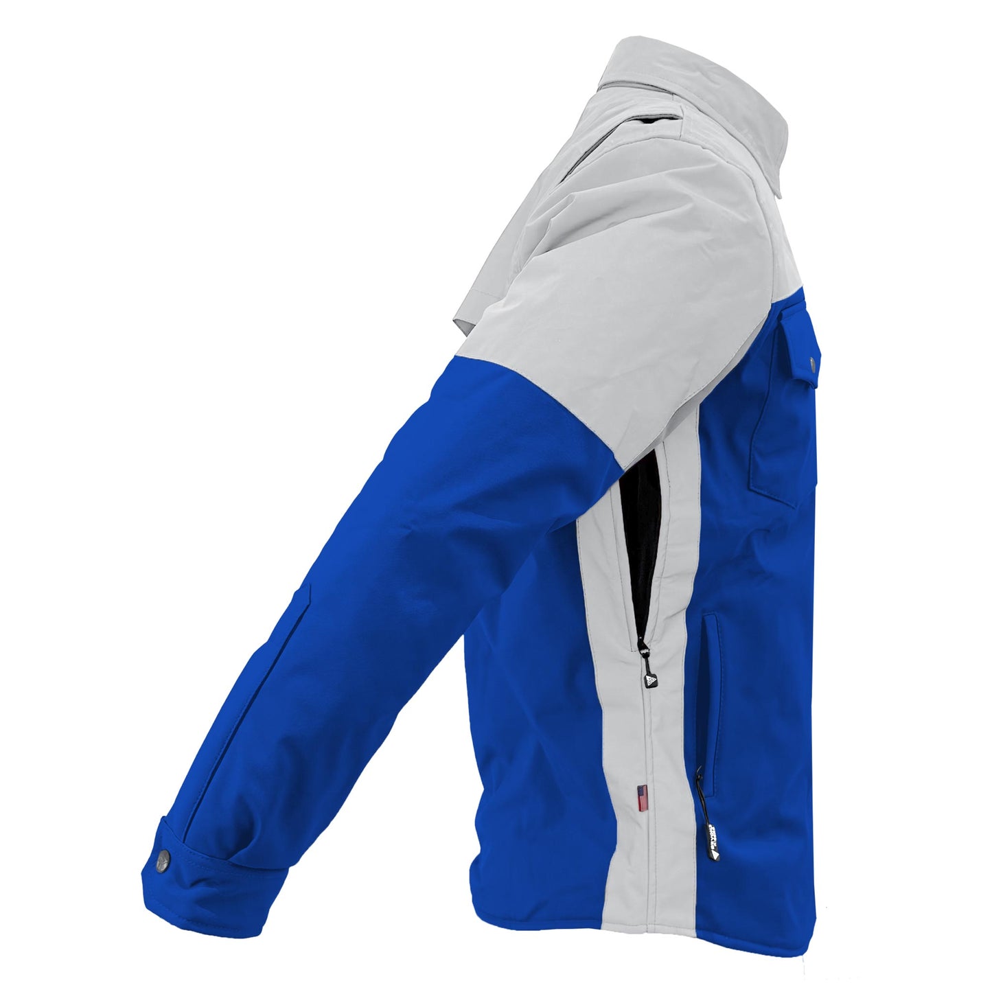 SoftShell Reflective Blue Eclipse Winter Jacket for Men - with Pads