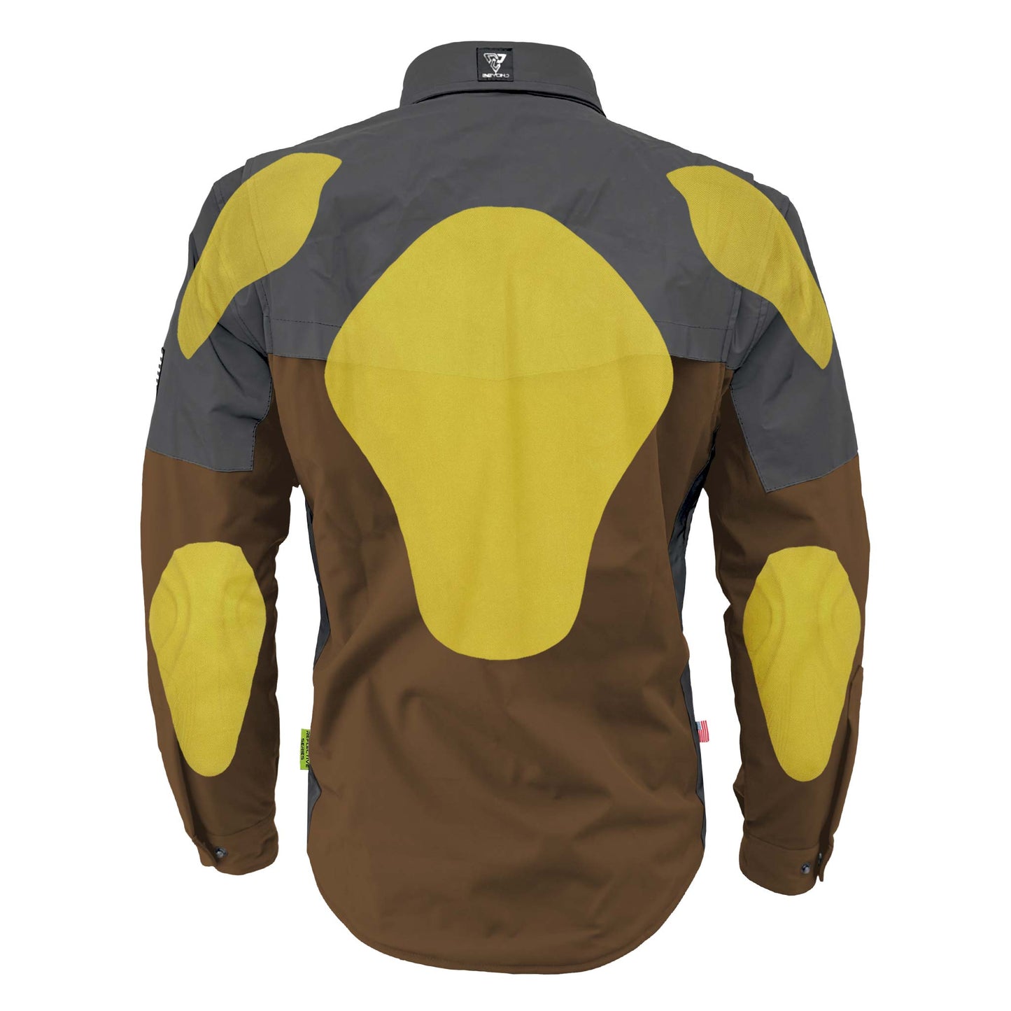 SoftShell Reflective Brown Nebula Winter Jacket for Men - with Pads