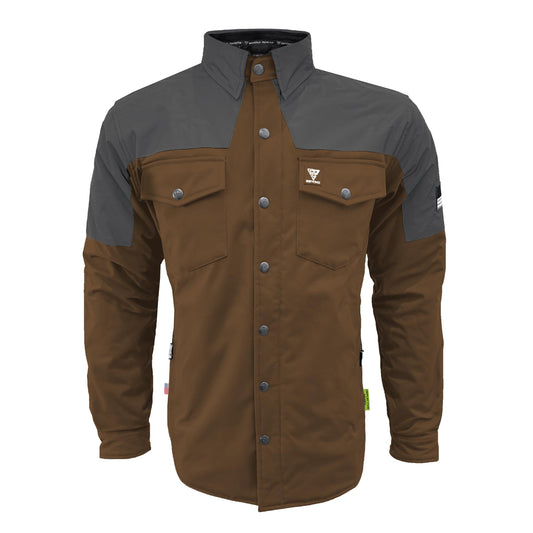 SoftShell Reflective Brown Nebula Winter Jacket for Men - with Pads