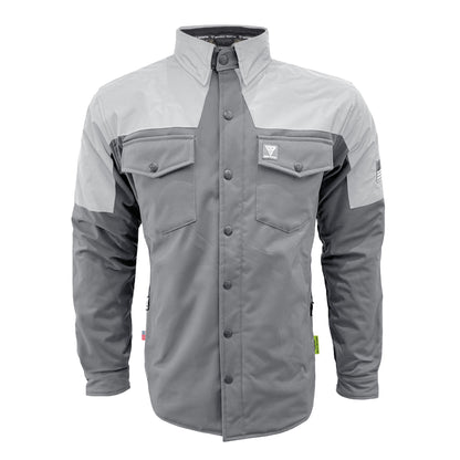 SoftShell Reflective "Twilight Titanium" Winter Jacket for Men - Grey Matte with Pads