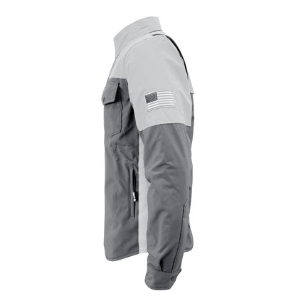 SoftShell Reflective "Twilight Titanium" Winter Jacket for Men - Grey Matte with Pads