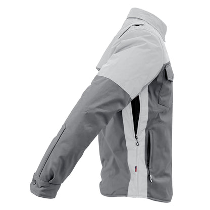 SoftShell Reflective "Twilight Titanium" Winter Jacket for Men - Grey Matte with Pads