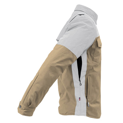 SoftShell Reflective Khaki Eclipse Winter Jacket for Men - with Pads