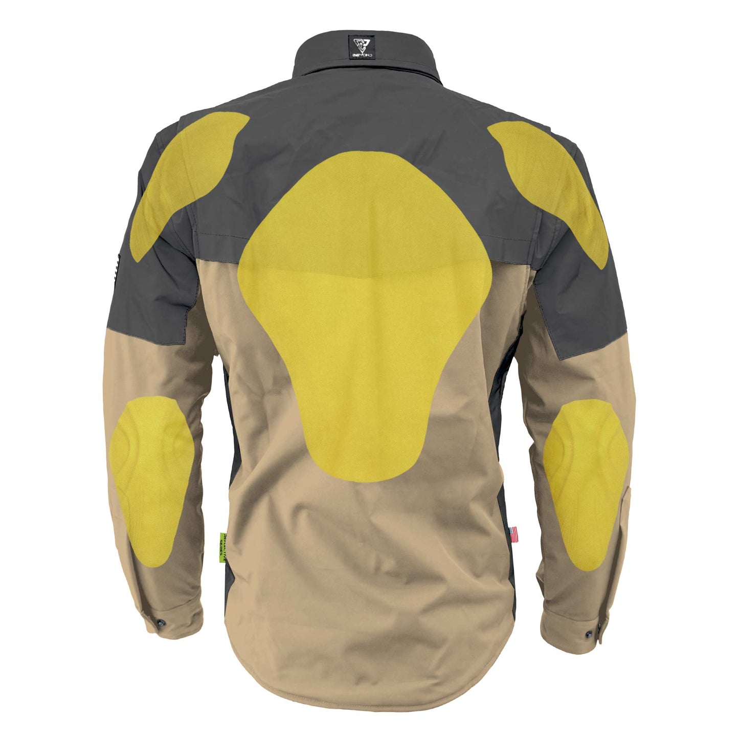 SoftShell Reflective Khaki Nebula Winter Jacket for Men - with Pads