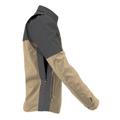 SoftShell Reflective Khaki Nebula Winter Jacket for Men - with Pads