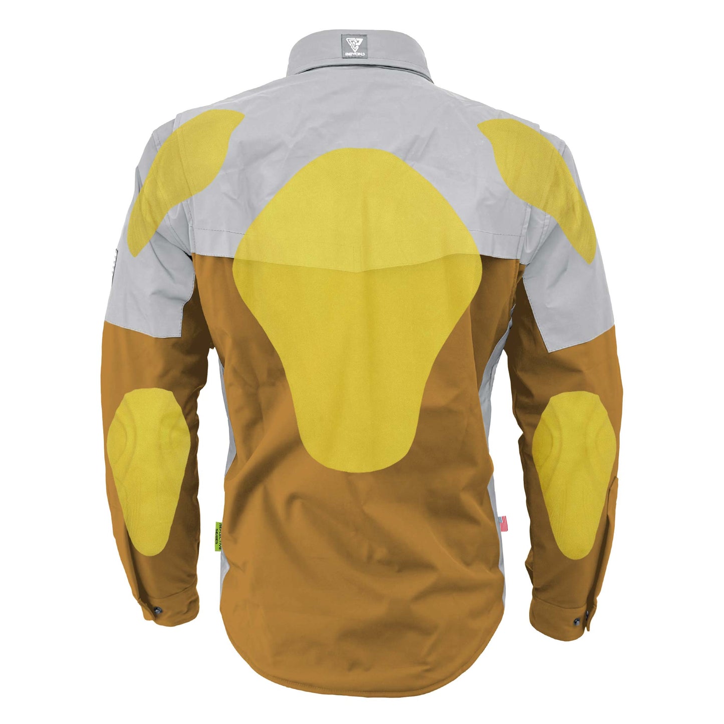 SoftShell Reflective Mustard Eclipse Winter Jacket for Men - with Pads