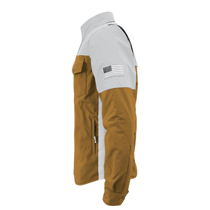 SoftShell Reflective Mustard Eclipse Winter Jacket for Men - with Pads