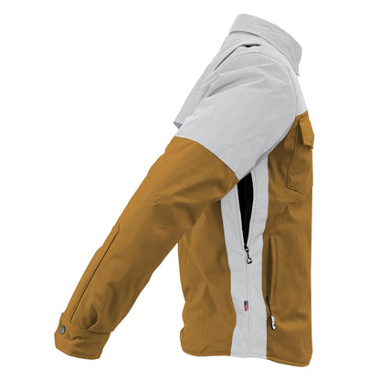 SoftShell Reflective Mustard Eclipse Winter Jacket for Men - with Pads