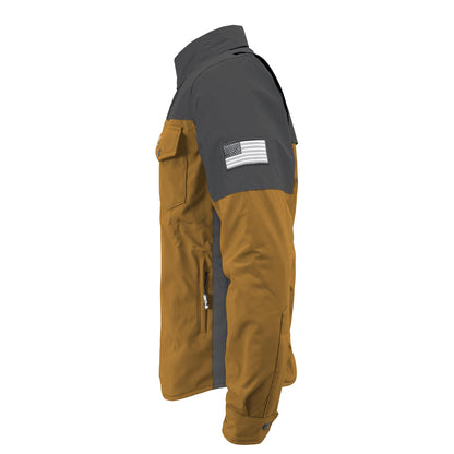 SoftShell Reflective Mustard Nebula Winter Jacket for Men - with Pads