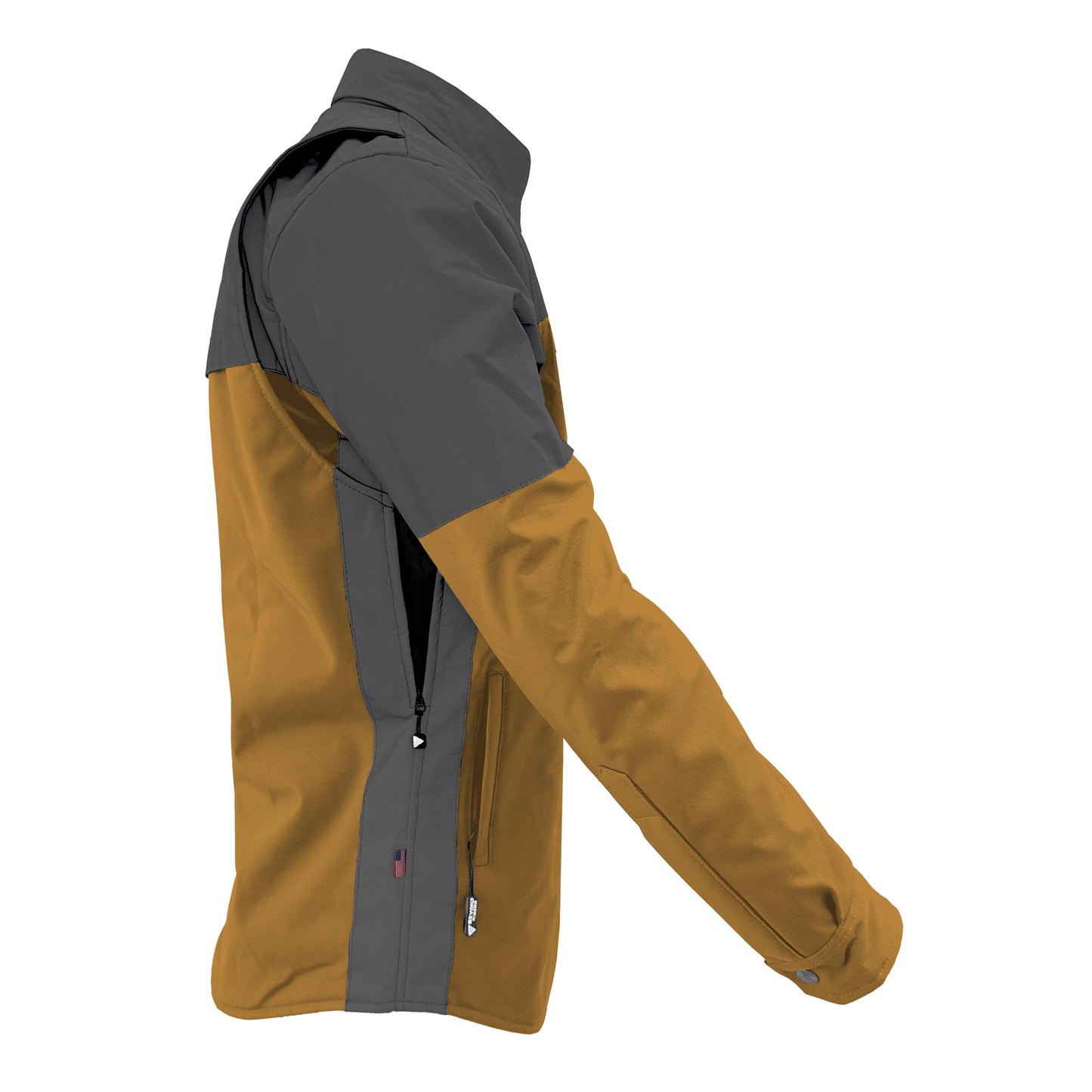 SoftShell Reflective Mustard Nebula Winter Jacket for Men - with Pads