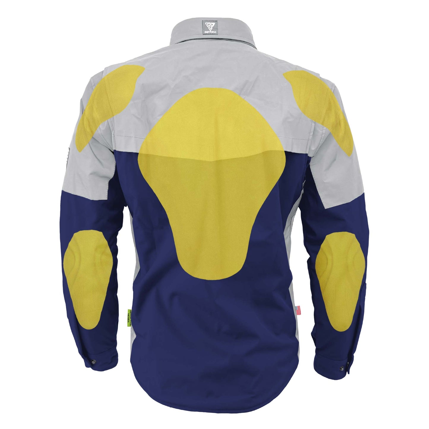 SoftShell Reflective Navy Blue Eclipse Winter Jacket for Men - with Pads