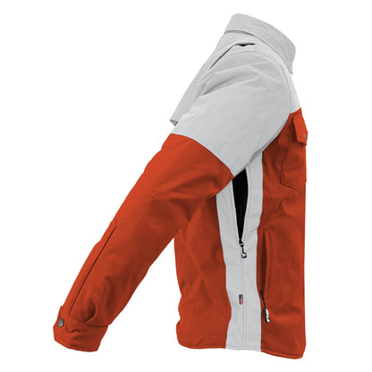 SoftShell Reflective Orange Eclipse Winter Jacket for Men - with Pads
