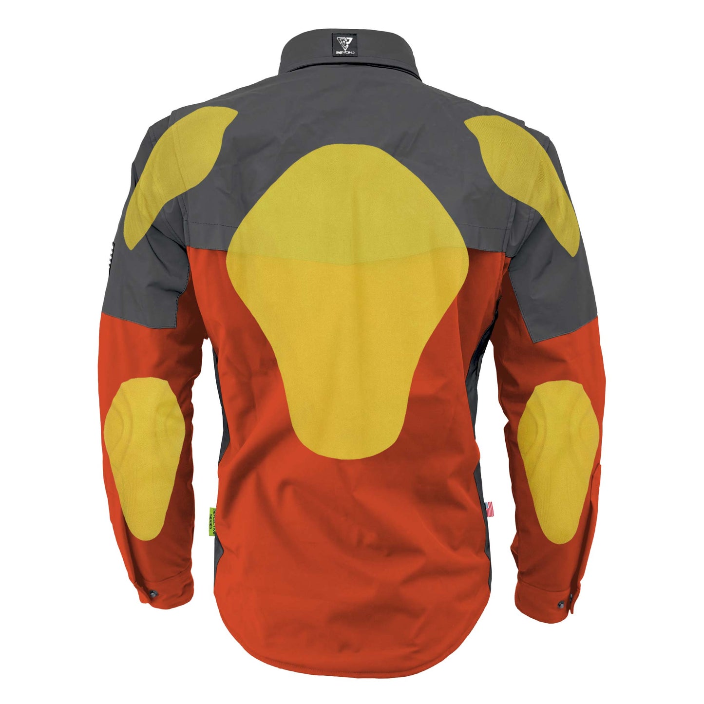 SoftShell Reflective Orange Nebula Winter Jacket for Men - with Pads