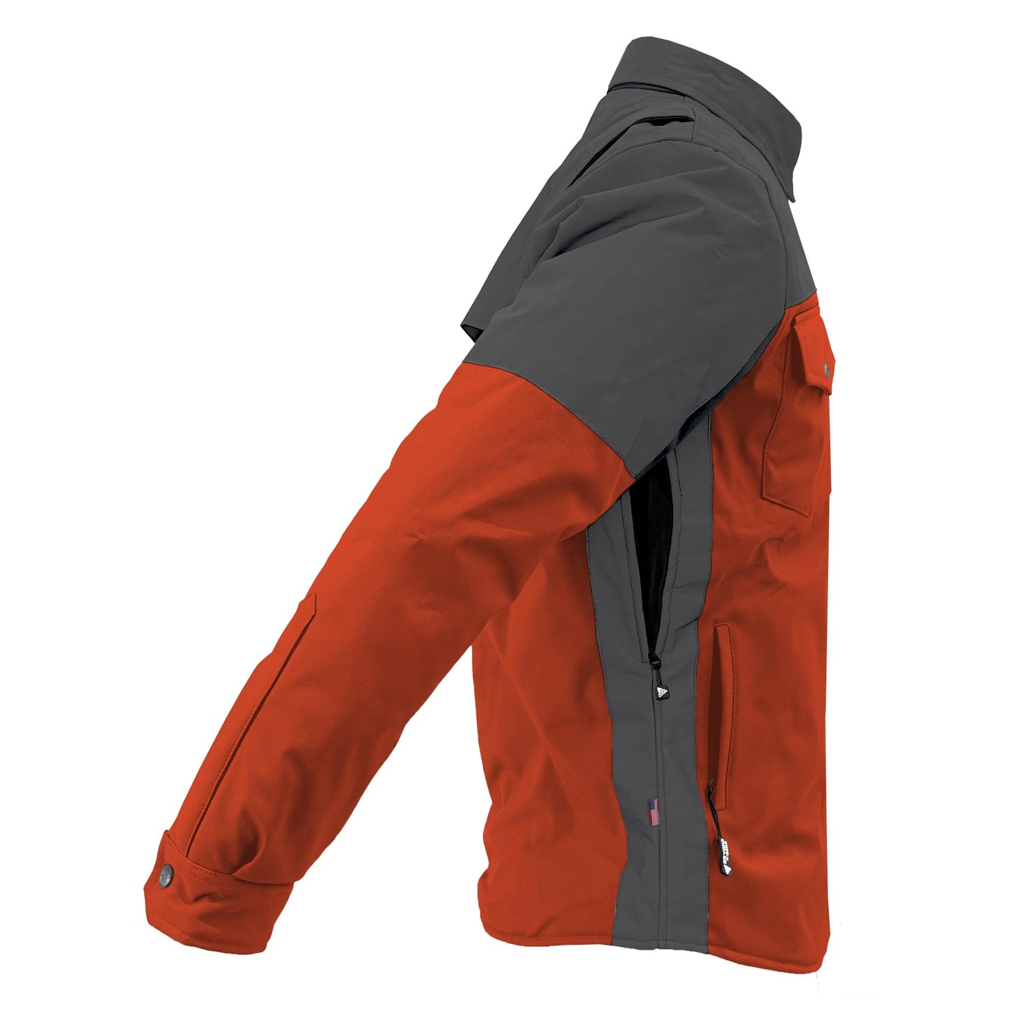SoftShell Reflective Orange Nebula Winter Jacket for Men - with Pads