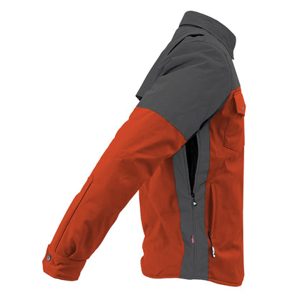 SoftShell Reflective Orange Nebula Winter Jacket for Men - with Pads
