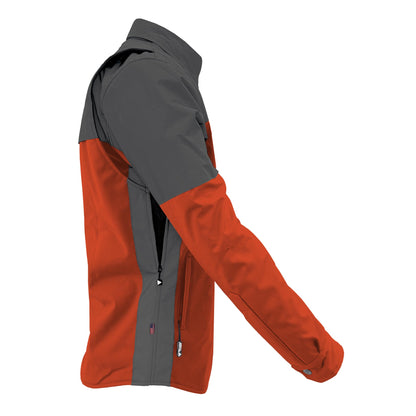 SoftShell Reflective Orange Nebula Winter Jacket for Men - with Pads