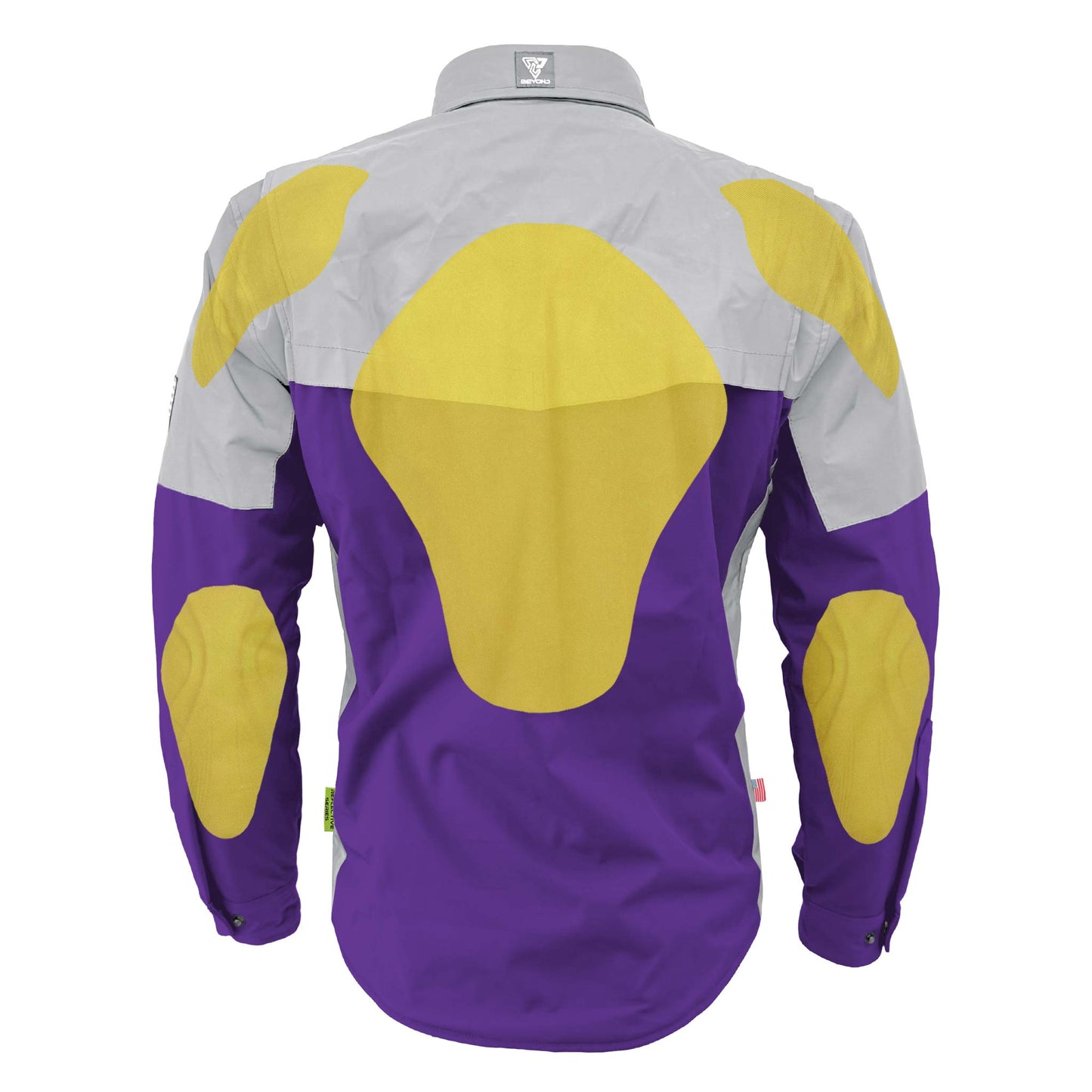 SoftShell Reflective Purple Eclipse Winter Jacket for Men - with Pads