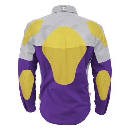 SoftShell Reflective Purple Eclipse Winter Jacket for Men - with Pads