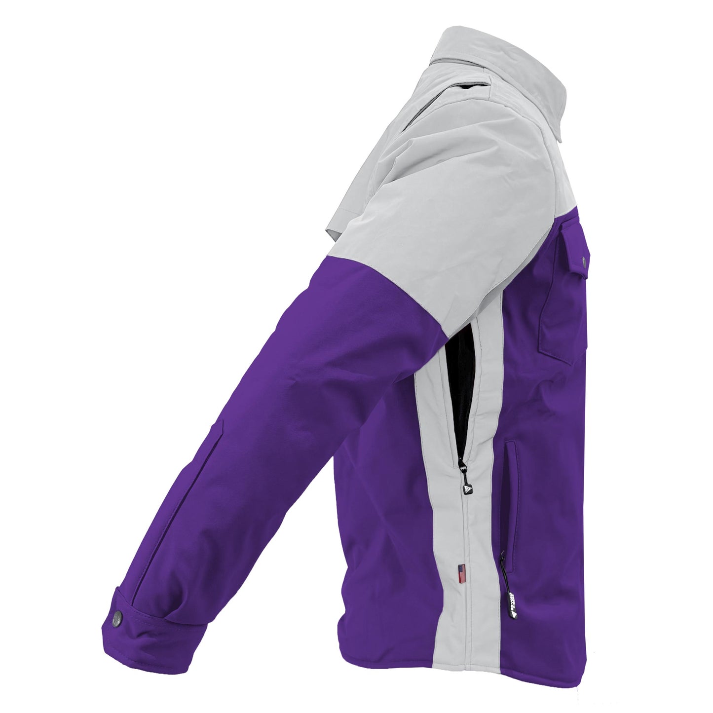SoftShell Reflective Purple Eclipse Winter Jacket for Men - with Pads