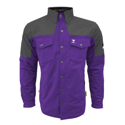 SoftShell Reflective Purple Nebula Winter Jacket for Men - with Pads