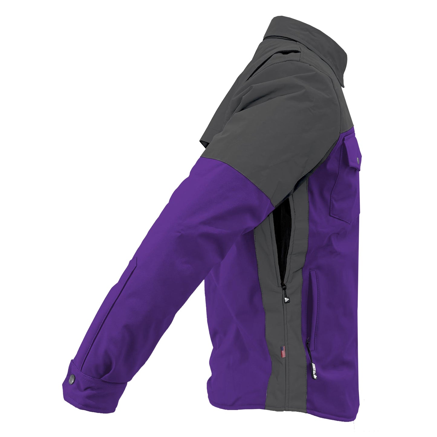 SoftShell Reflective Purple Nebula Winter Jacket for Men - with Pads