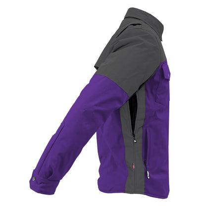 SoftShell Reflective Purple Nebula Winter Jacket for Men - with Pads