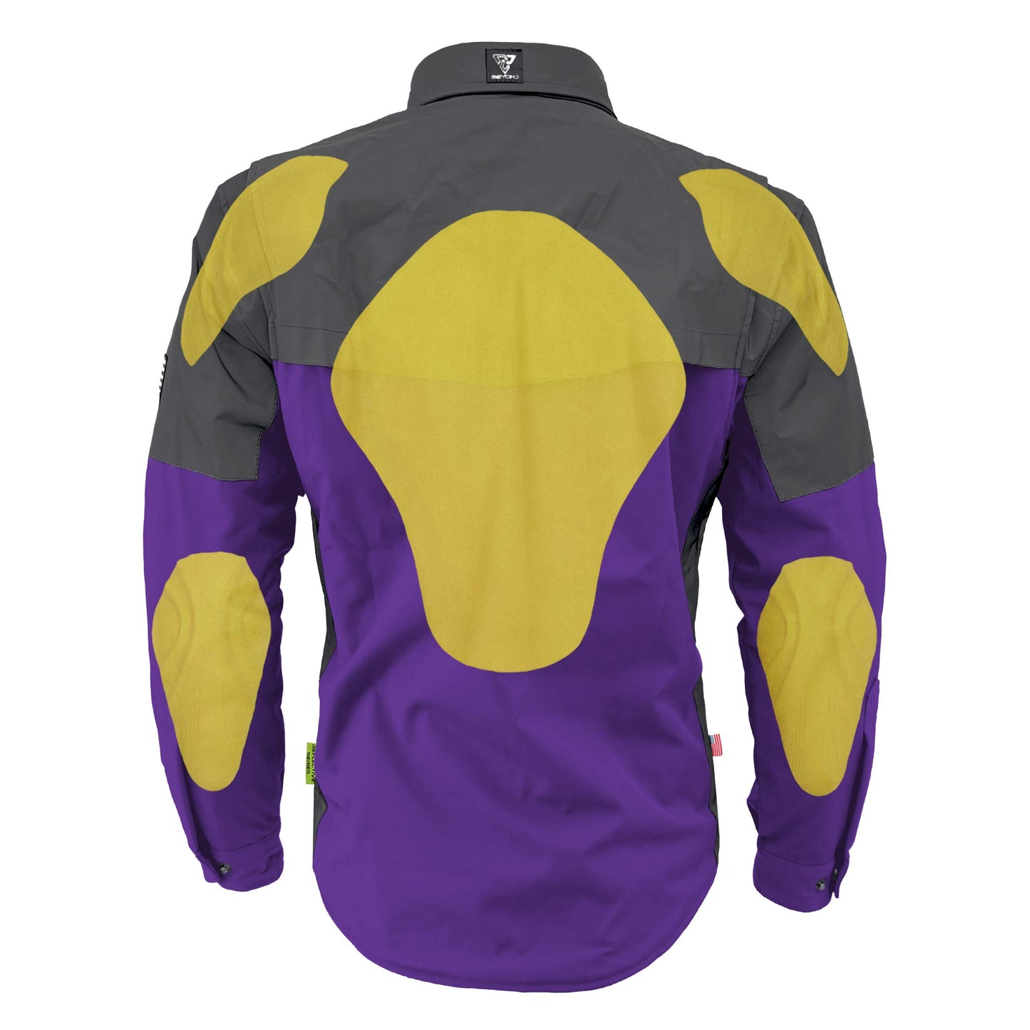 SoftShell Reflective Purple Nebula Winter Jacket for Men - with Pads