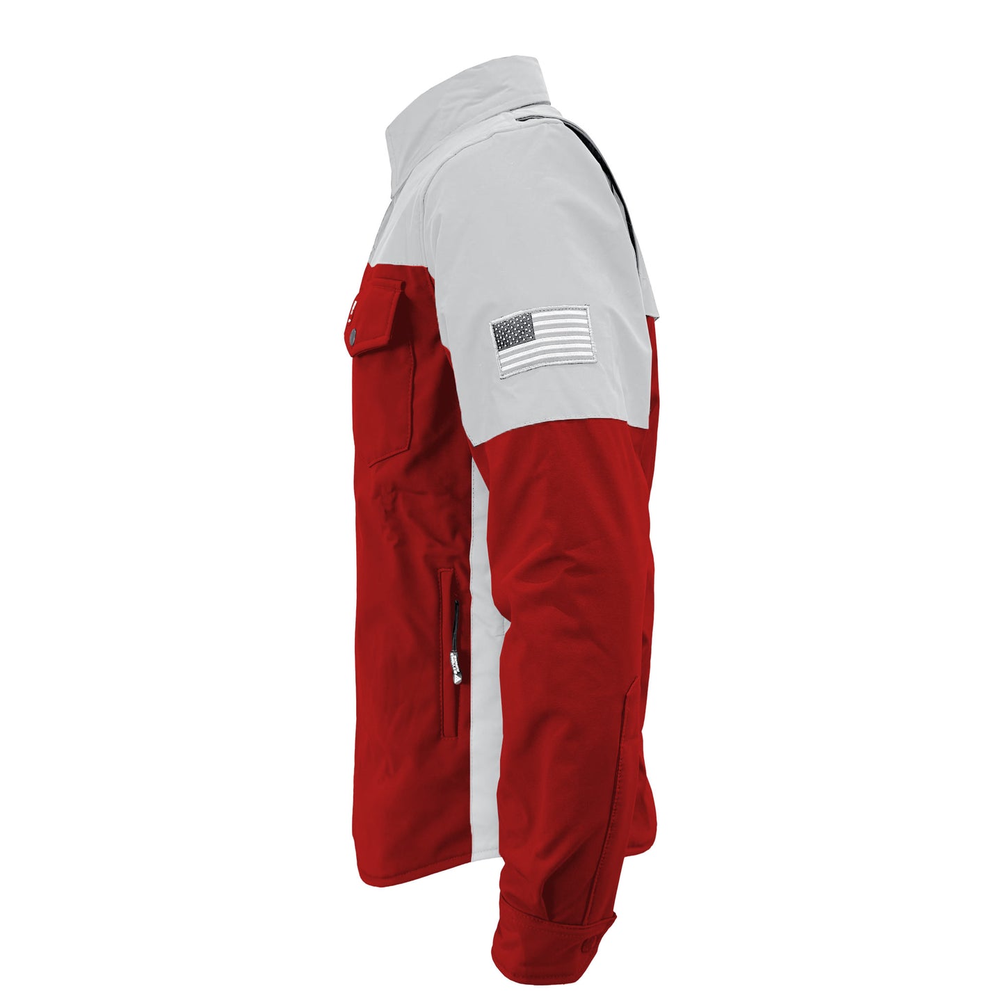 SoftShell Reflective Red Eclipse Winter Jacket for Men - with Pads