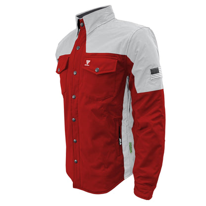SoftShell Reflective Red Eclipse Winter Jacket for Men - with Pads