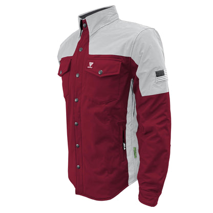 SoftShell Reflective Red Maroon Eclipse Winter Jacket for Men - with Pads