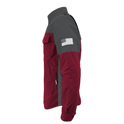 SoftShell Reflective Red Maroon Nebula Winter Jacket for Men - with Pads