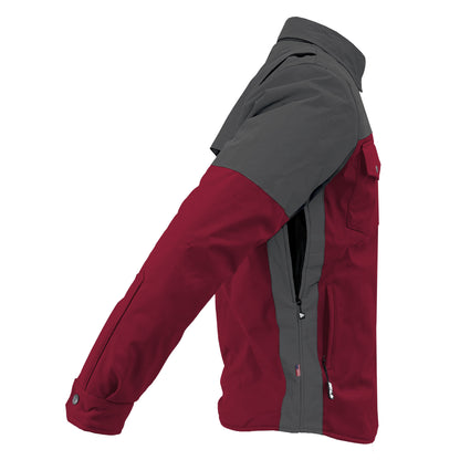SoftShell Reflective Red Maroon Nebula Winter Jacket for Men - with Pads