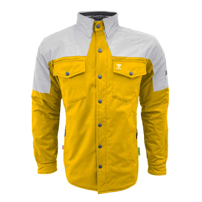SoftShell Reflective Yellow Eclipse Winter Jacket for Men - with Pads