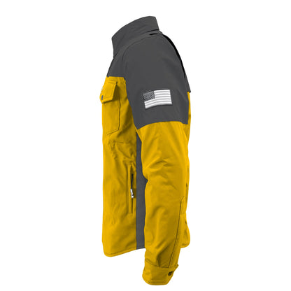 SoftShell Reflective Yellow Nebula Winter Jacket for Men - with Pads