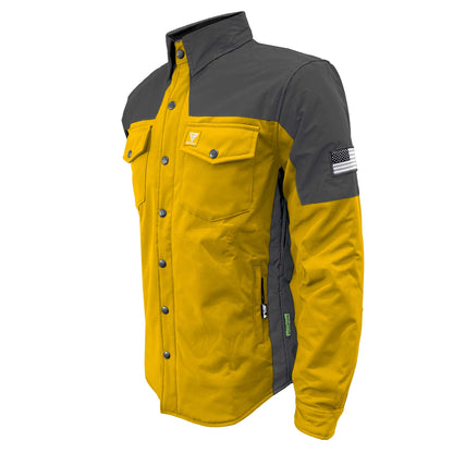 SoftShell Reflective Yellow Nebula Winter Jacket for Men - with Pads