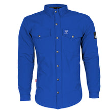 Protective SoftShell Winter Jacket for Men - Royal Blue Matte with Pads