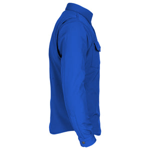 Protective SoftShell Winter Jacket for Men - Royal Blue Matte with Pads